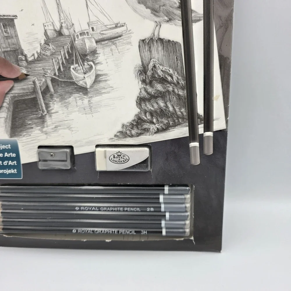 New Royal & Langnickel Sketching Made Easy Kit SKBN5 Fishing Pier